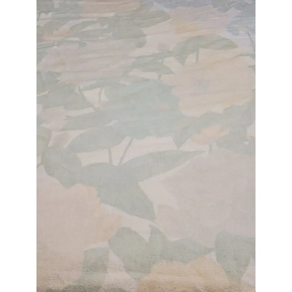 Vintage Lady Pepperell Full Flannel Flat Sheet‎ 2 Pillowcases Mint Green Floral
